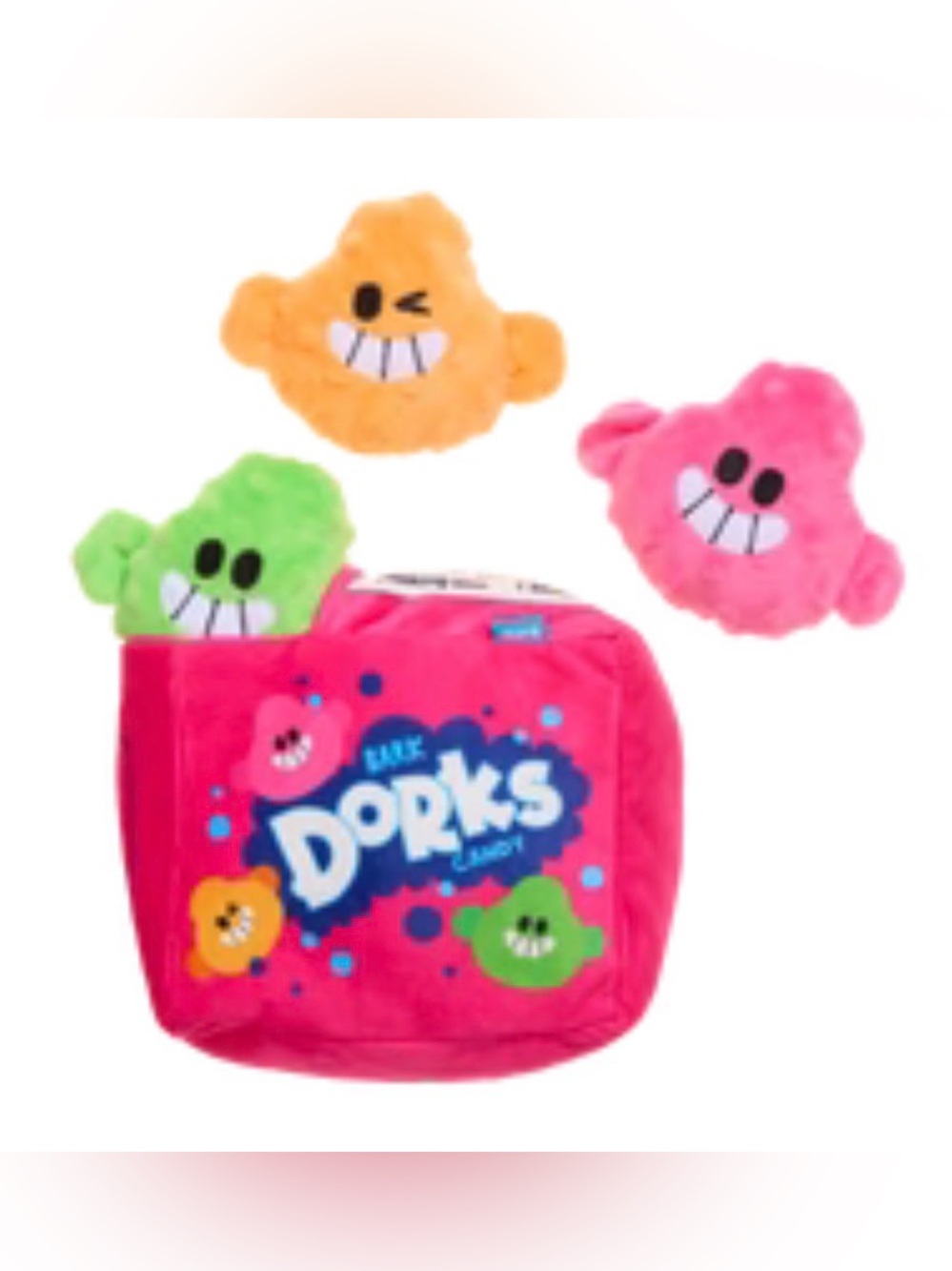 BARK Box Dorks Multi Part Toy Plush Dog Toy NEW squeak & crinkles 4 toys in 1